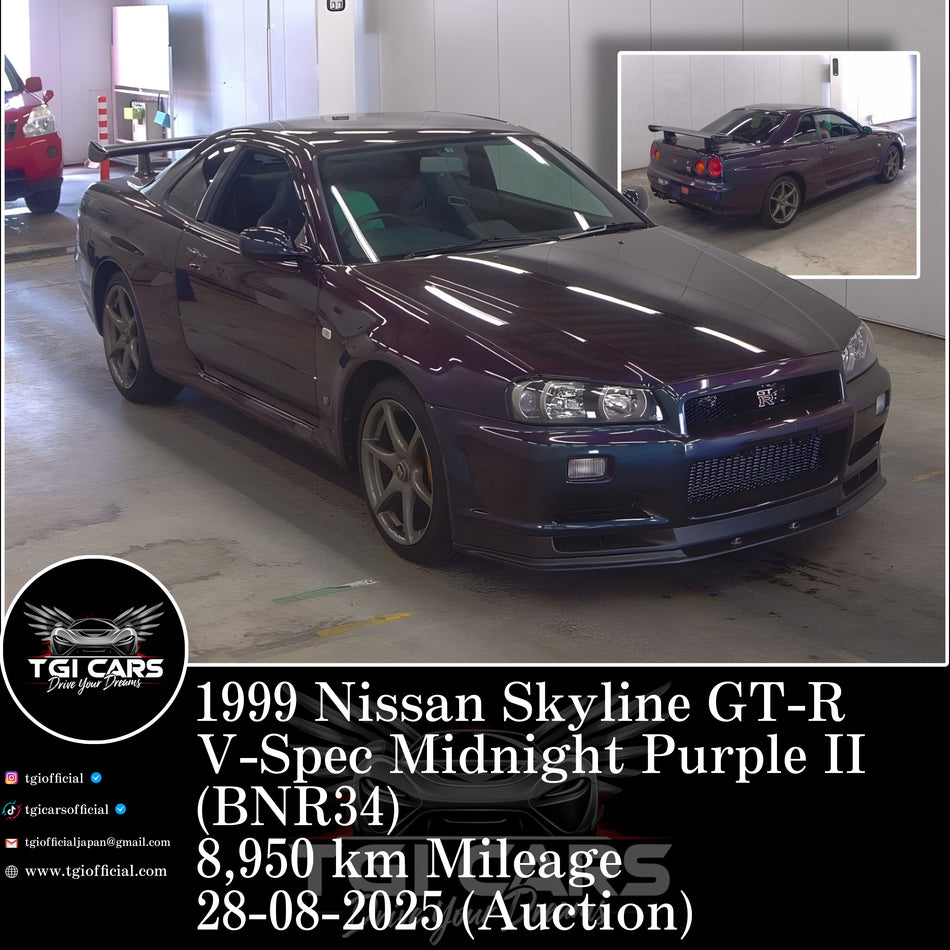 1999 Nissan Skyline GT-R V-Spec Midnight Purple II (BNR34)